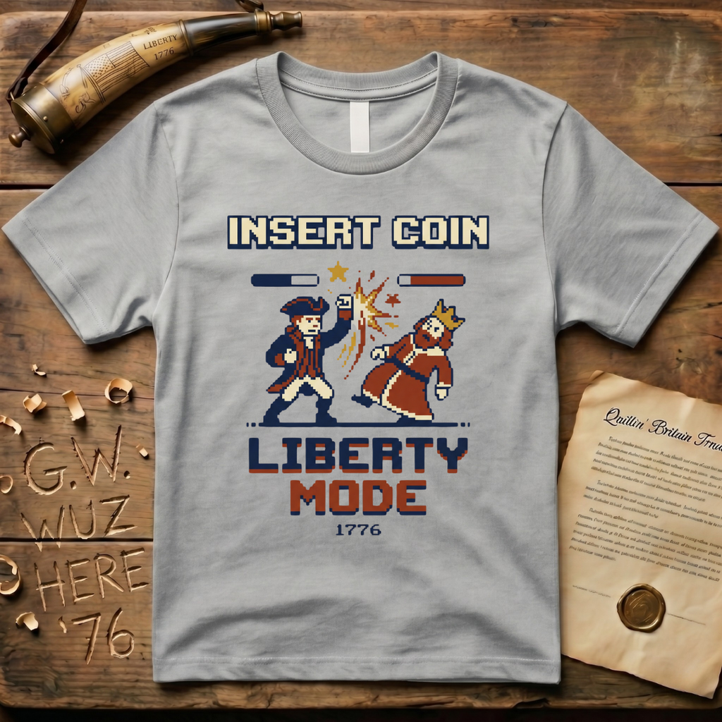 8-Bit Insert Coin Liberty Mode 1776 T-Shirt