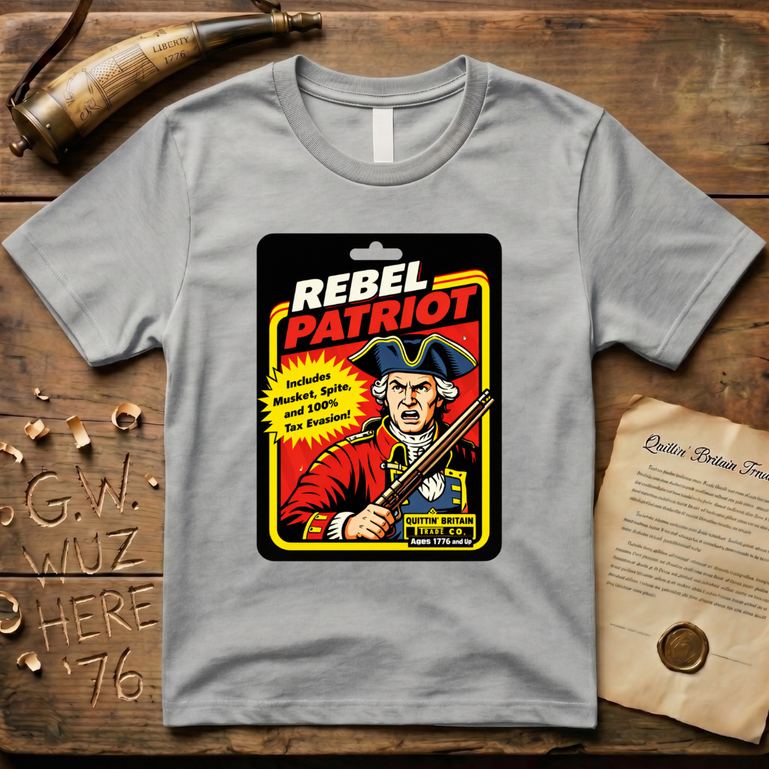 Rebel Patriot Action Figure Ages 1776 T-Shirt