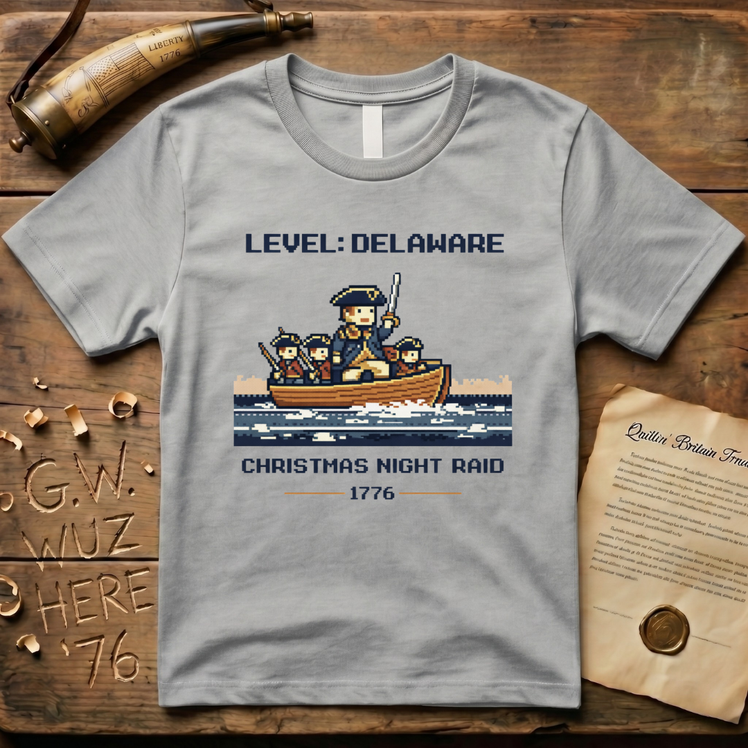8-Bit Level Delaware River Christmas Night Raid 1776 T-Shirt