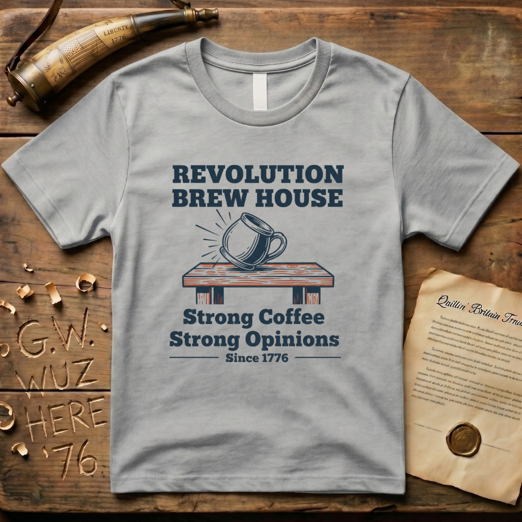 Revolution Brew House - Strong Coffee. Strong Opinions. Minimalist T-Shirt