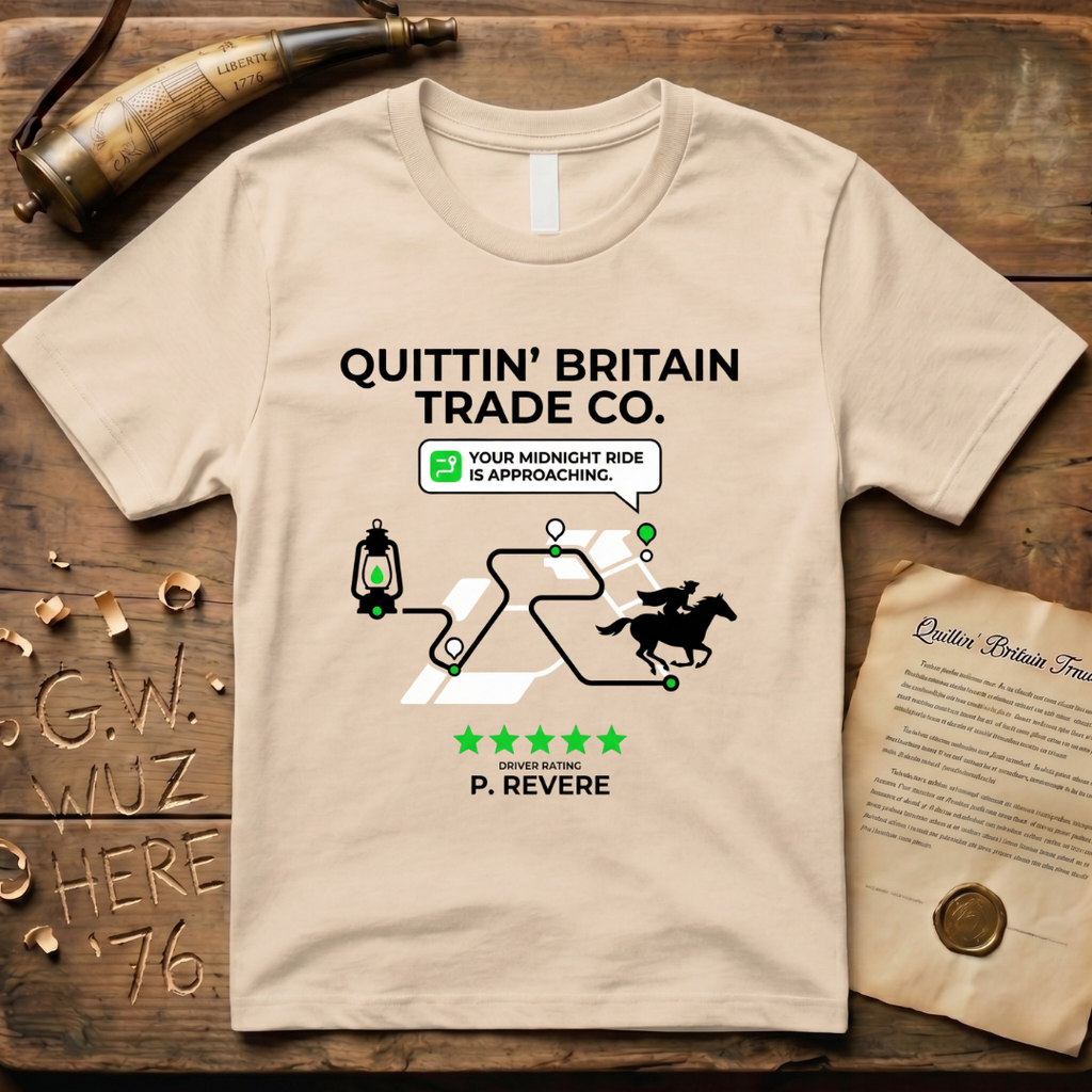 Your Midnight Ride Share is Approaching Driver Rating Paul Revere T-Shirt