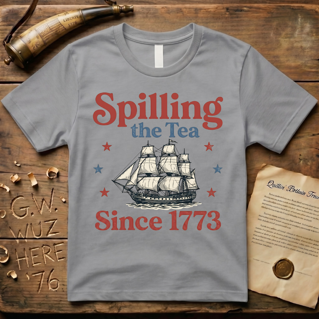 Spilling The Tea Since 1773 Classic Cargo Ship Boston Tea Party T-Shirt