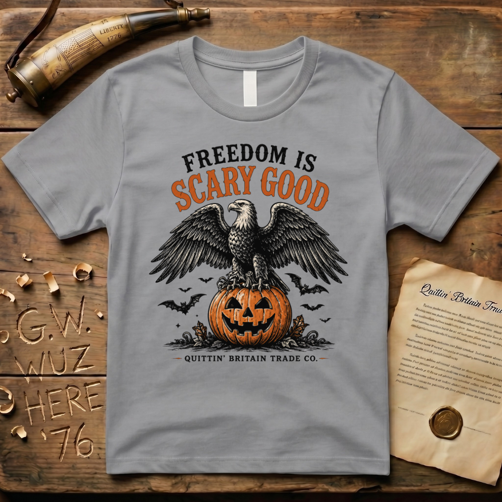 Freedom is Scary Good American Eagle Pumpkin Halloween T-Shirt