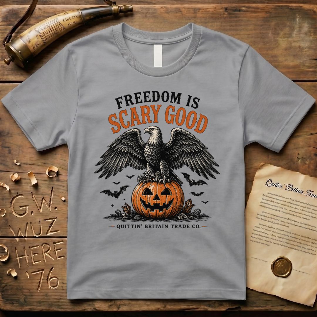 Freedom is Scary Good American Eagle Pumpkin Halloween T-Shirt