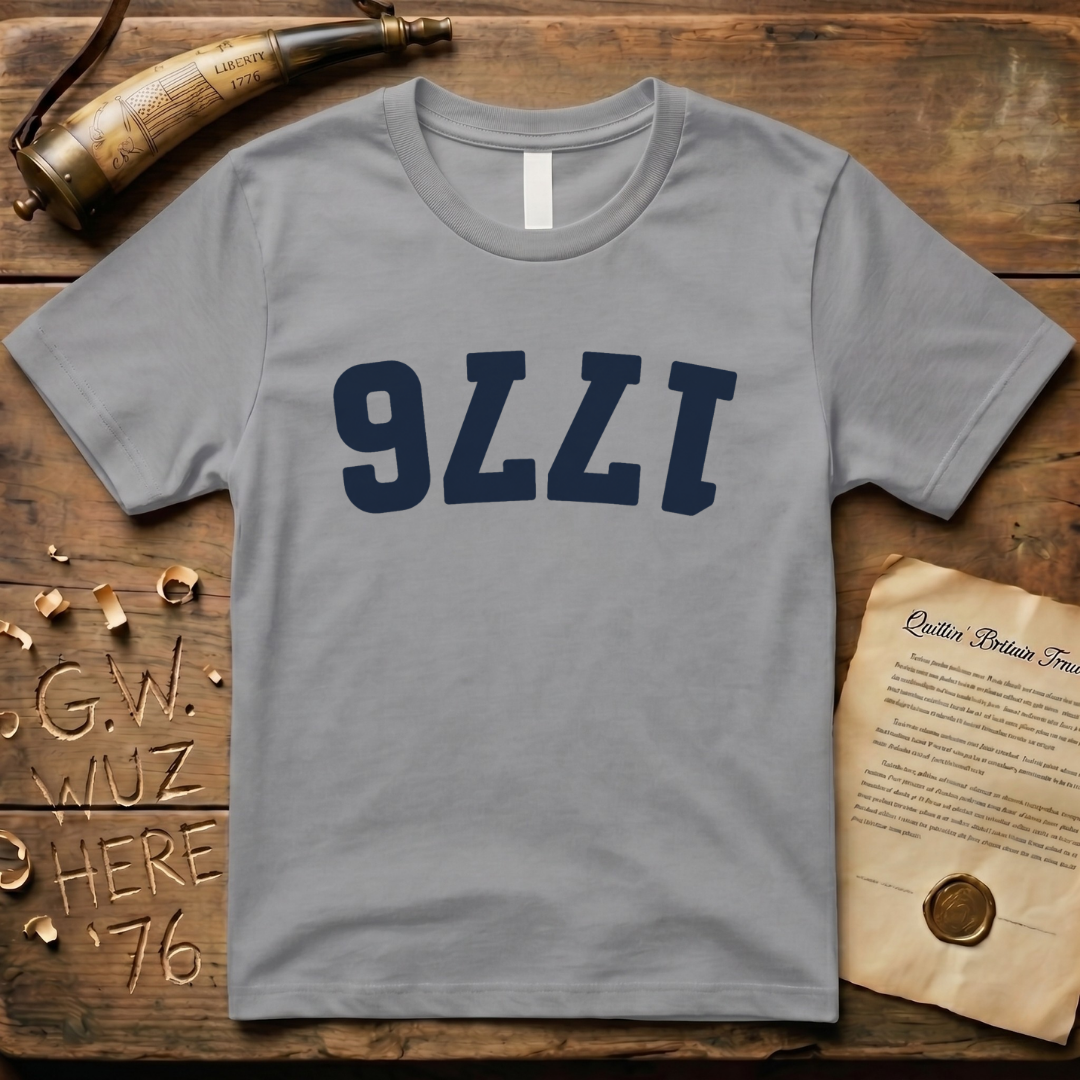 Navy Blue Upside Down 1776 T-Shirt