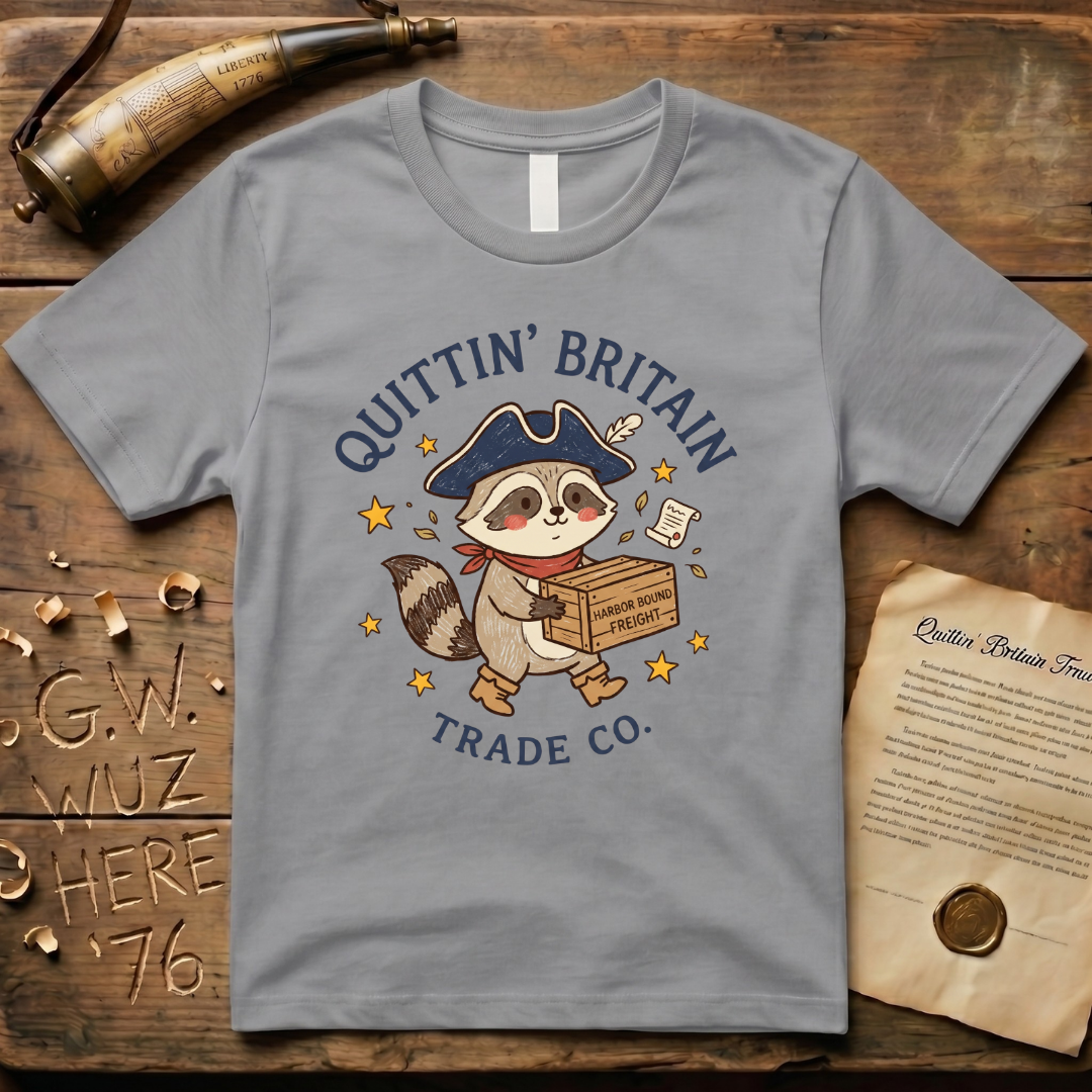 Harbor Bound Freight - Cute Colored Pencil Patriot Racoon T-Shirt