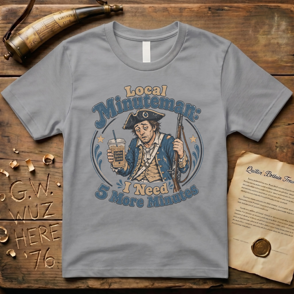 Tired Local Minuteman - I Need 5 More Minutes T-Shirt