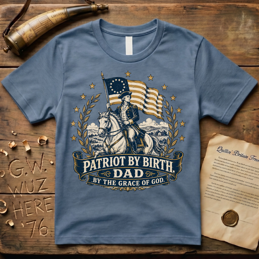 Patriot by Birth, Dad by the Grace of God T-Shirt