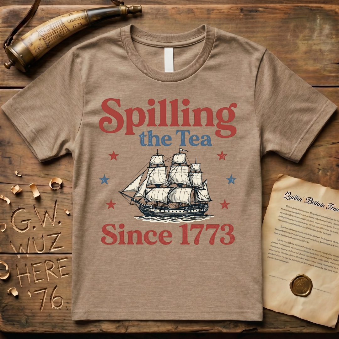 Spilling The Tea Since 1773 Classic Cargo Ship Boston Tea Party T-Shirt