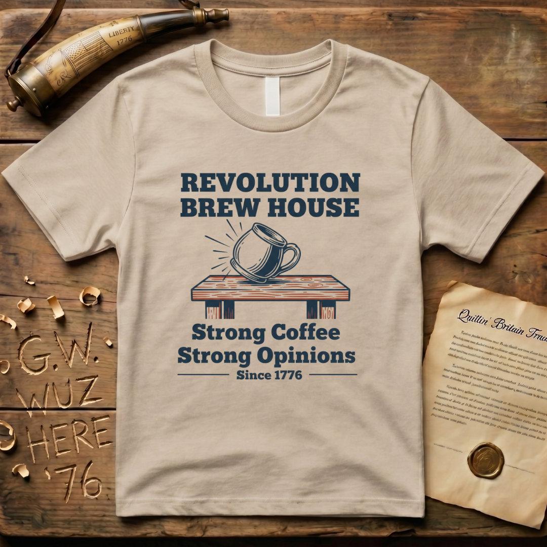 Revolution Brew House - Strong Coffee. Strong Opinions. Minimalist T-Shirt
