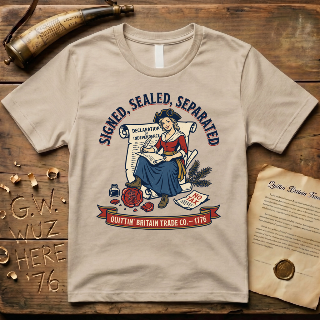 Signed, Sealed, Separated, Strong Colonial Woman T-Shirt