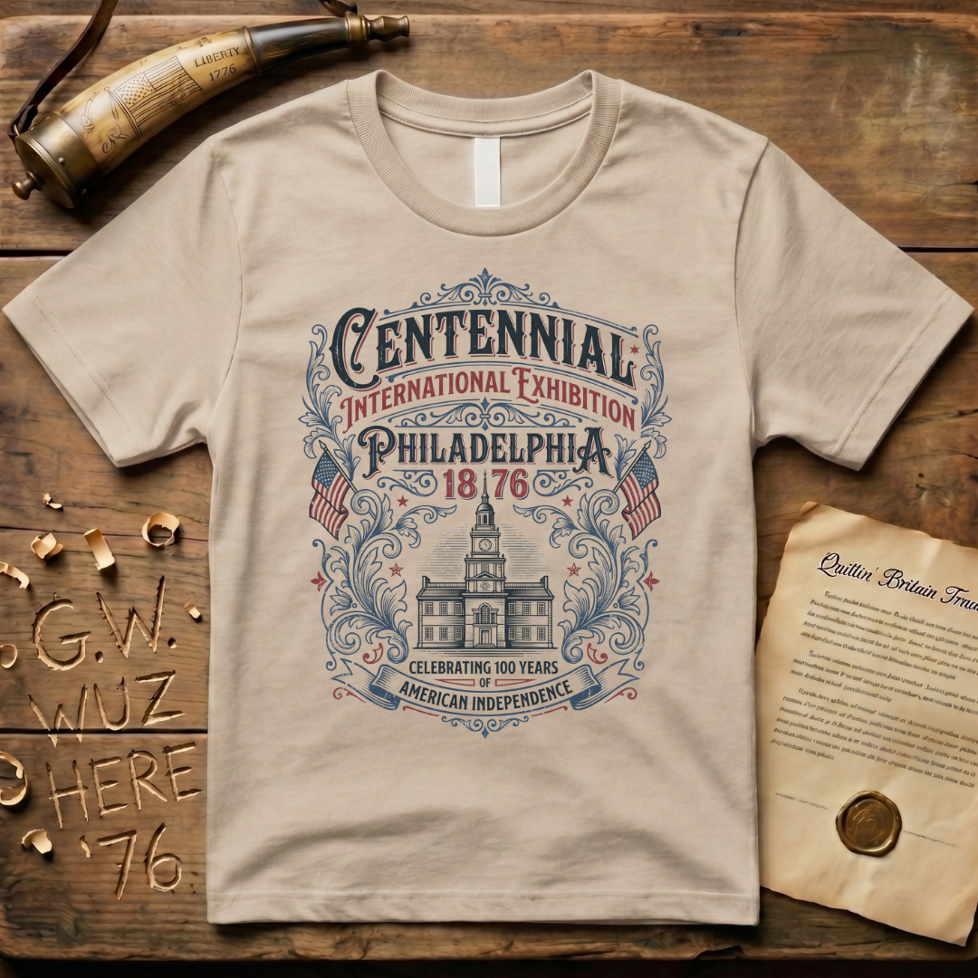 Retro 100 Years of American Independence Centennial Philadelphia 1876 T-Shirt