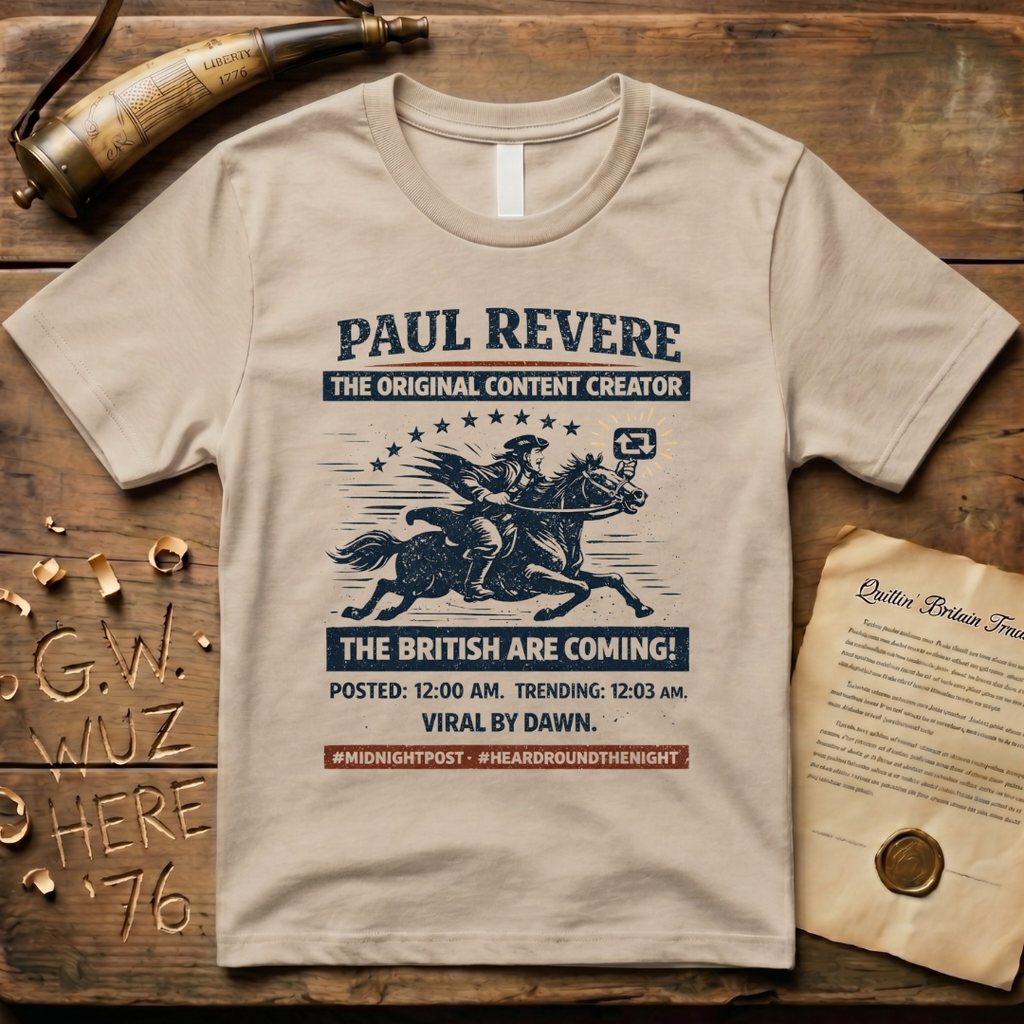 Paul Revere the Original Content Creator, The British Are Coming! T-Shirt