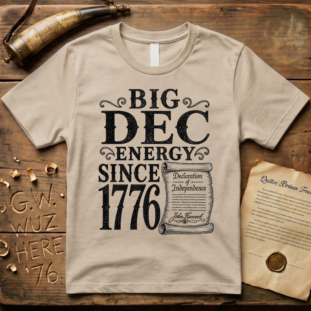 Big DEC Energy Since 1776 Declaration of Independence Light T-Shirt
