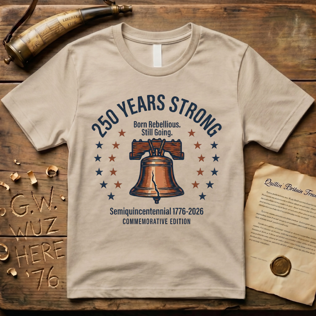 Semiquincentennial Commemorative Edition 250 Years Strong, Born Rebellious, Still Going T-Shirt
