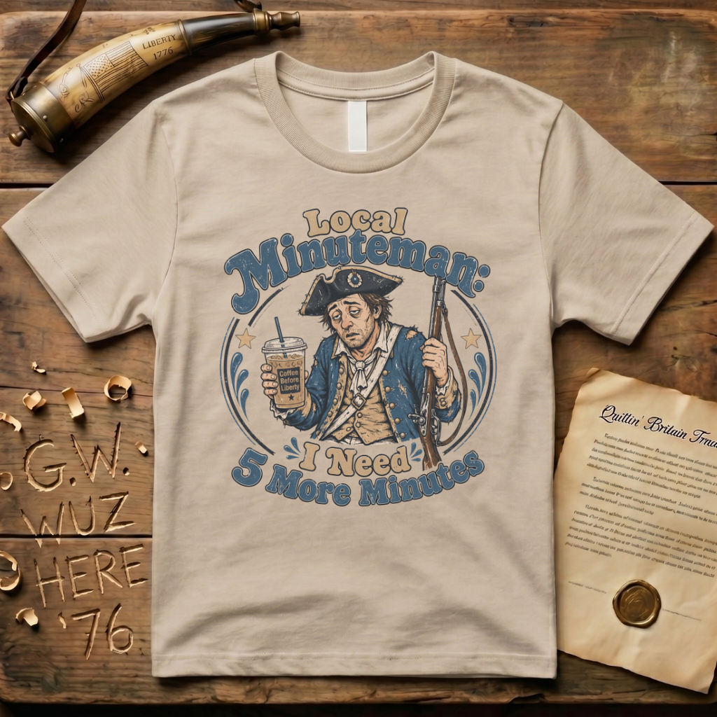 Tired Local Minuteman - I Need 5 More Minutes T-Shirt