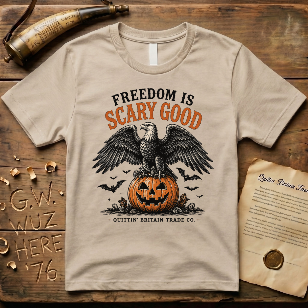 Freedom is Scary Good American Eagle Pumpkin Halloween T-Shirt