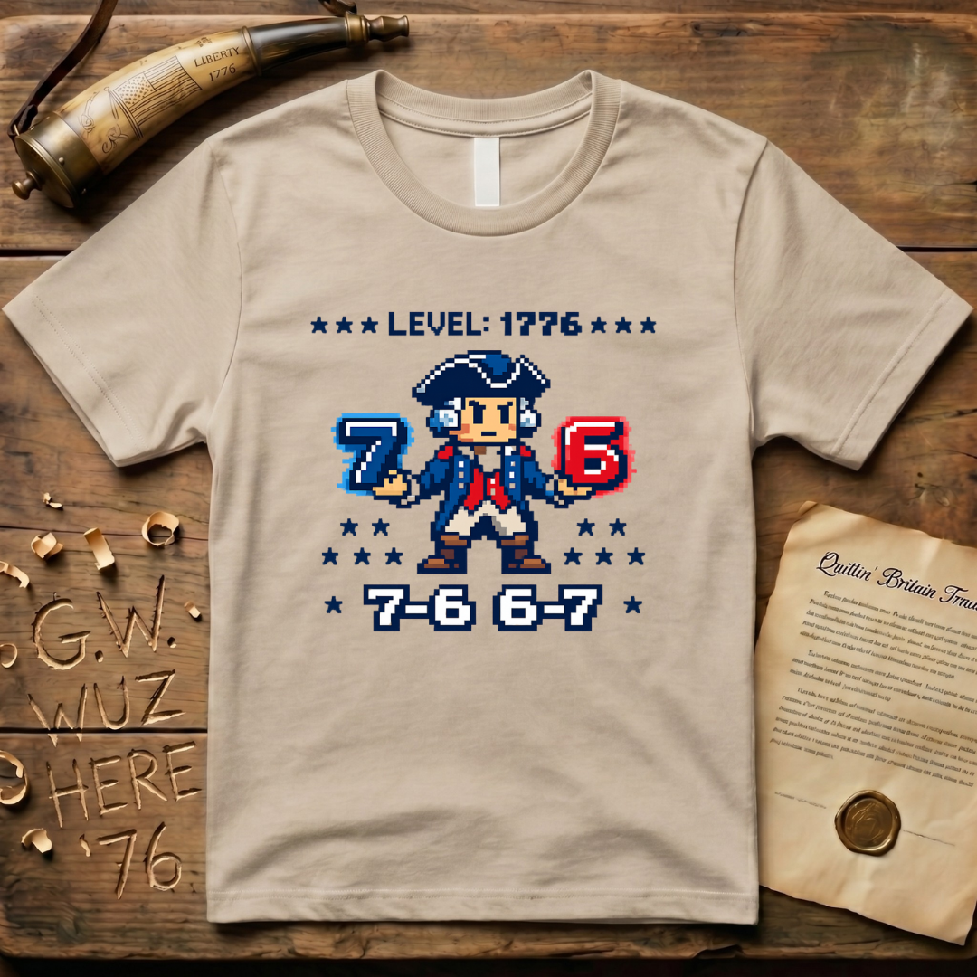 8-Bit George Washington 6-7 7-6 T-Shirt