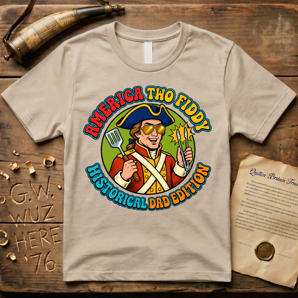 Historical Dad Joke America Two-Fiddy Father's Day Edition T-Shirt