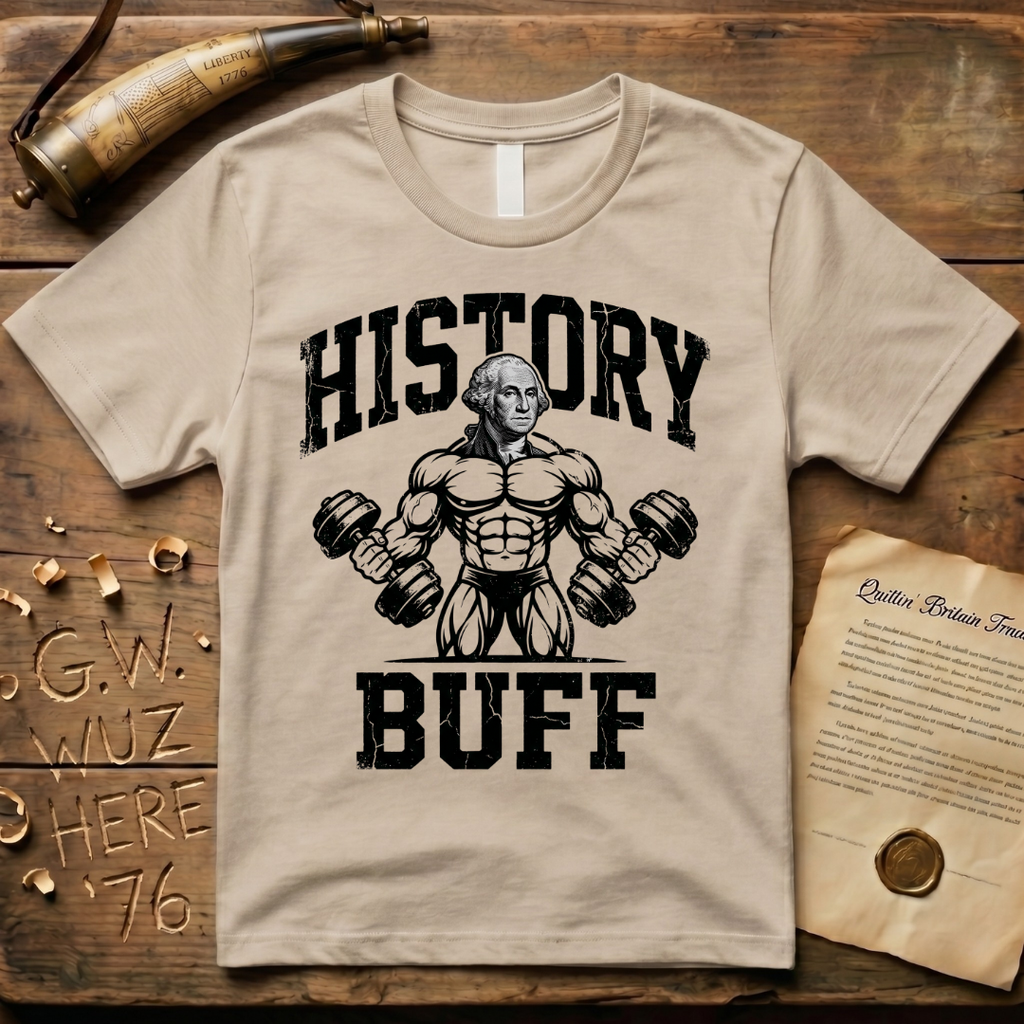 History Buff George Washington Gym Light Design T-Shirt