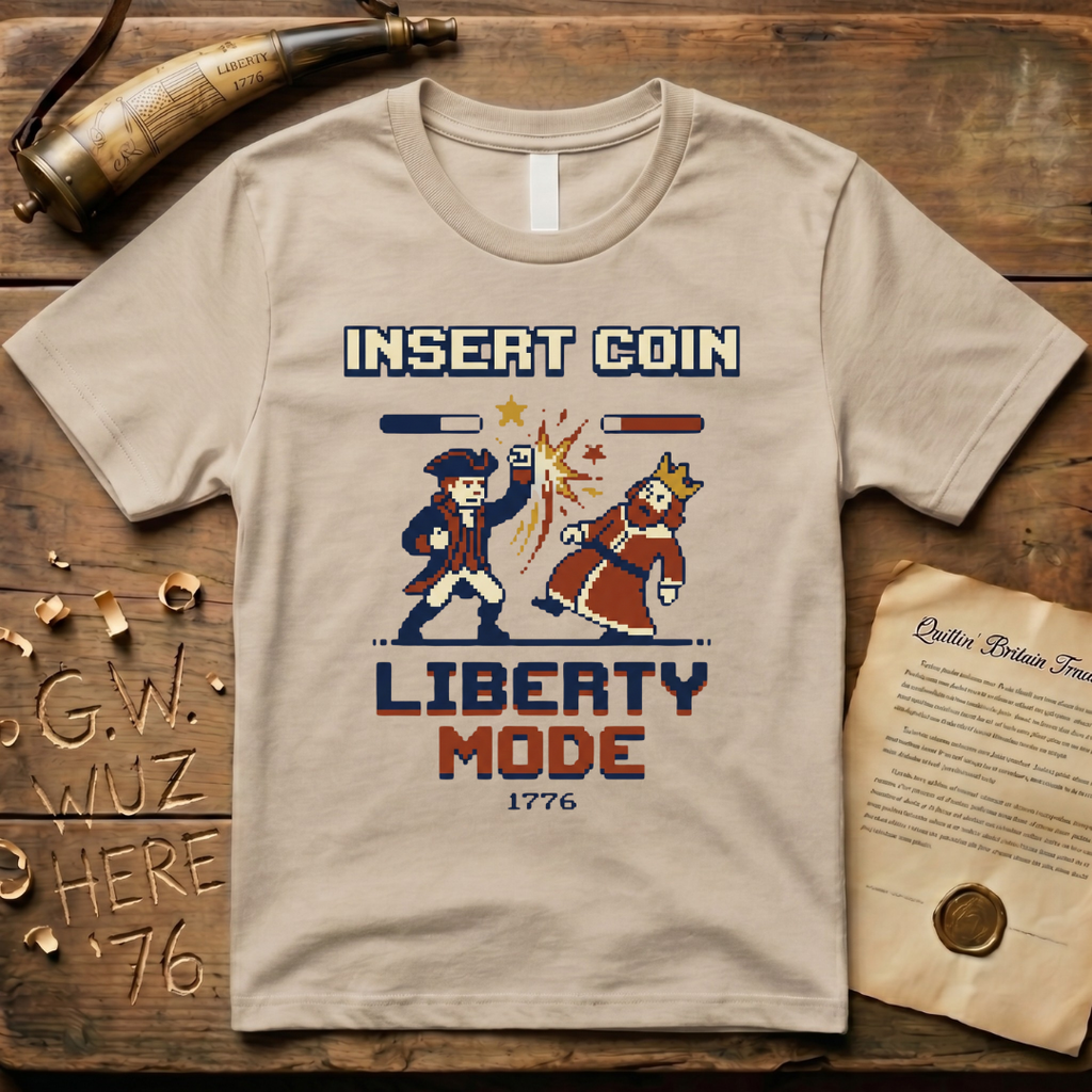 8-Bit Insert Coin Liberty Mode 1776 T-Shirt