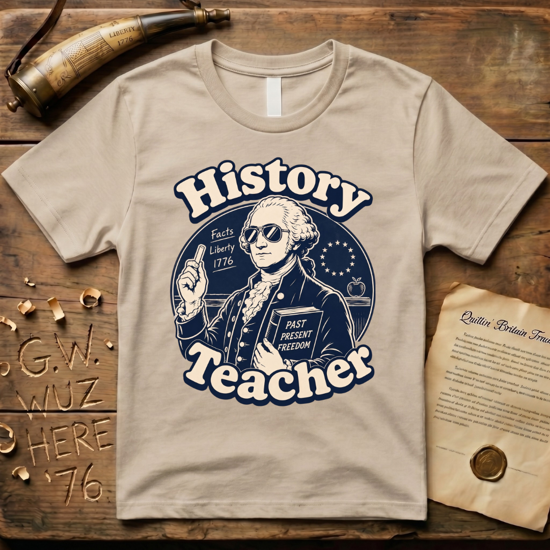 Cool American History Male Teacher - Revolutionary War Era T-Shirt