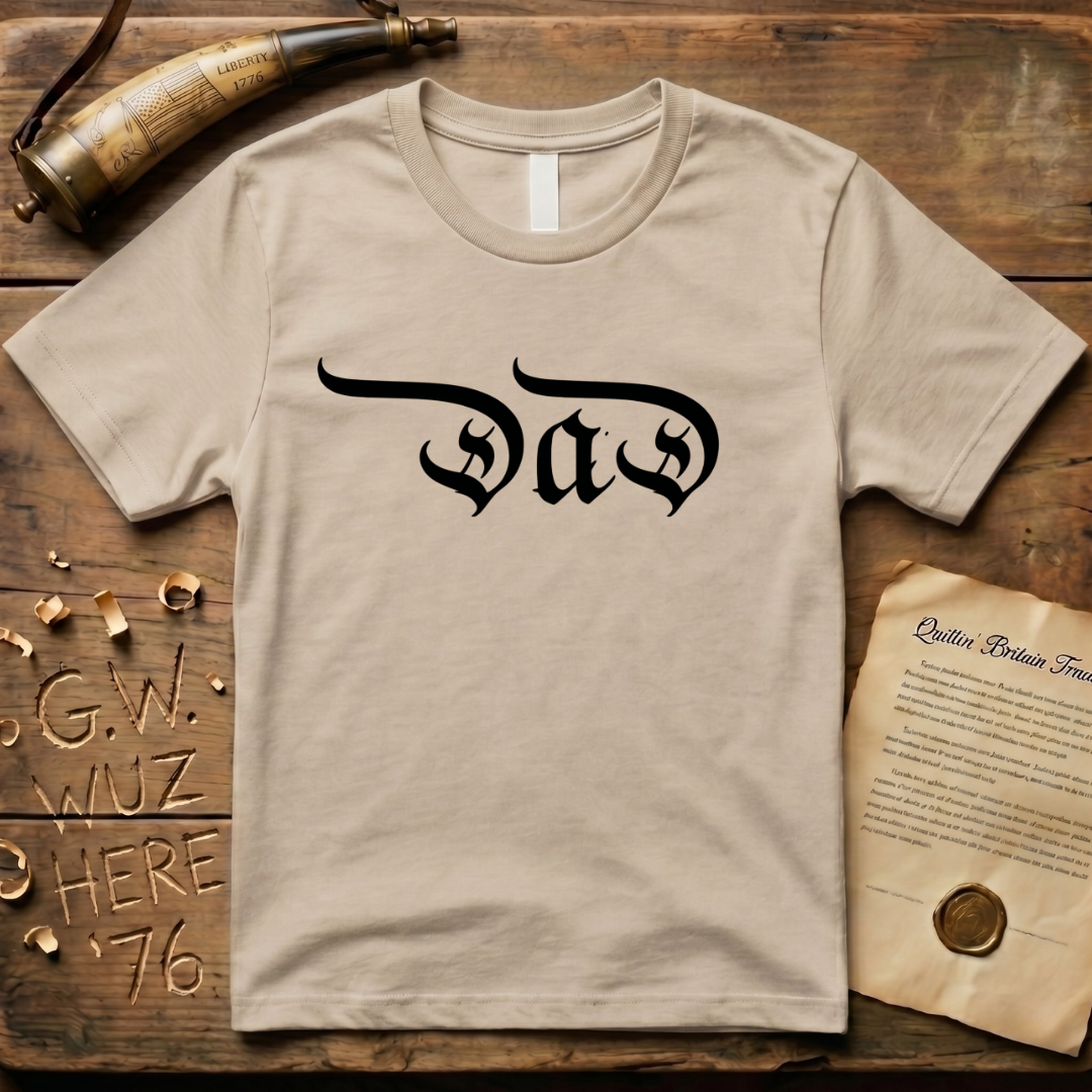 "Dad" Declaration of Independence Font Father's Day Light T-Shirt