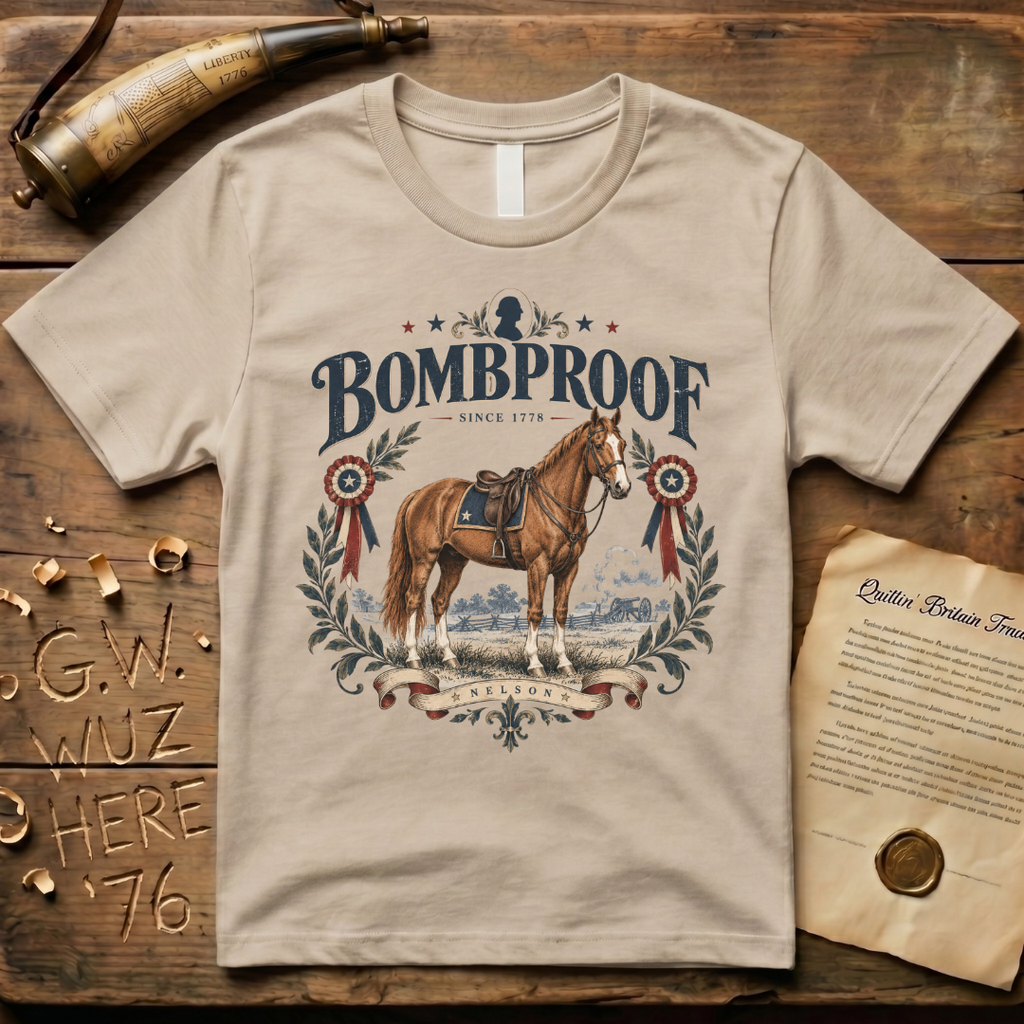 Nelson - George Washington's Horse is "Bombproof" T-Shirt