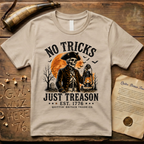 No Tricks Just Treason Halloween QBTC 1776 Light T-Shirt