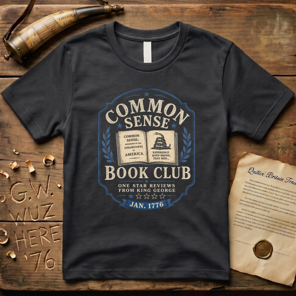 Thomas Paine Common Sense Book Club Dark T-Shirt