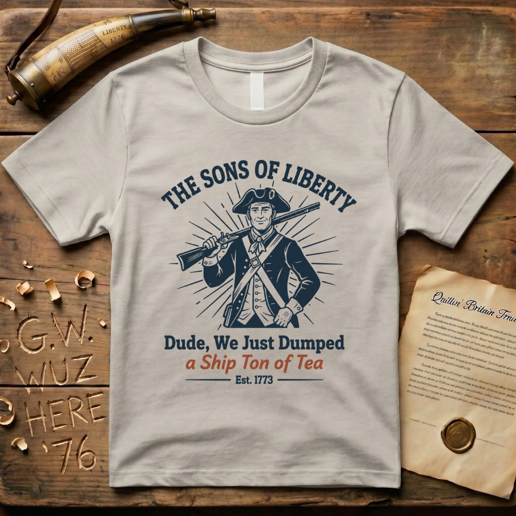 Dude, We Just Dumped a Ship Ton of Tea - Sons of Liberty Minimalist T-Shirt