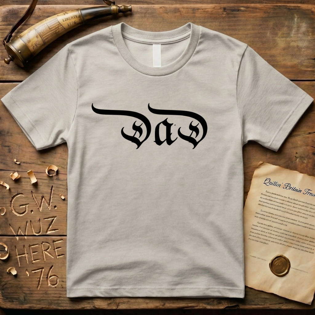 "Dad" Declaration of Independence Font Father's Day Light T-Shirt