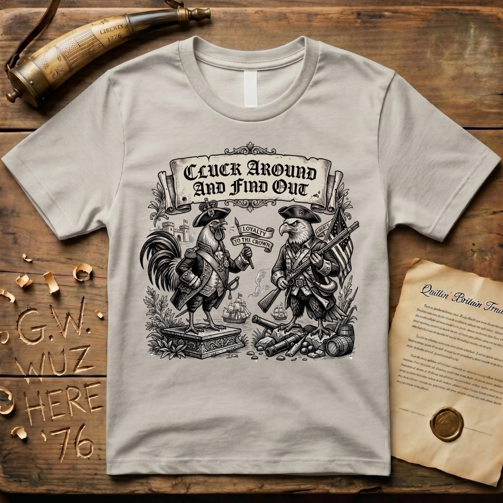 Cluck Around and Find Out Woodcut T-Shirt