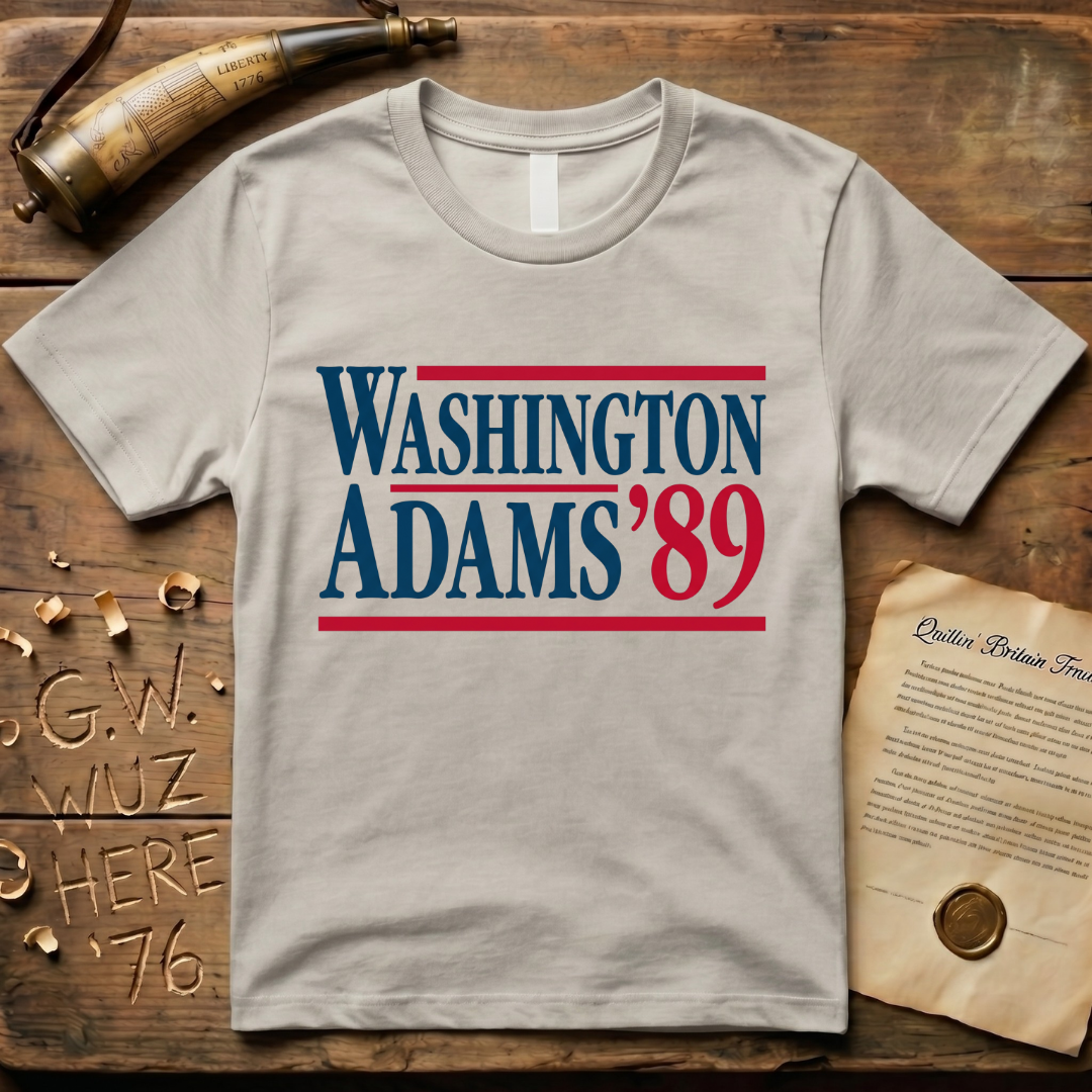 Washington - Adams '89 Classic Presidential Campaign T-Shirt
