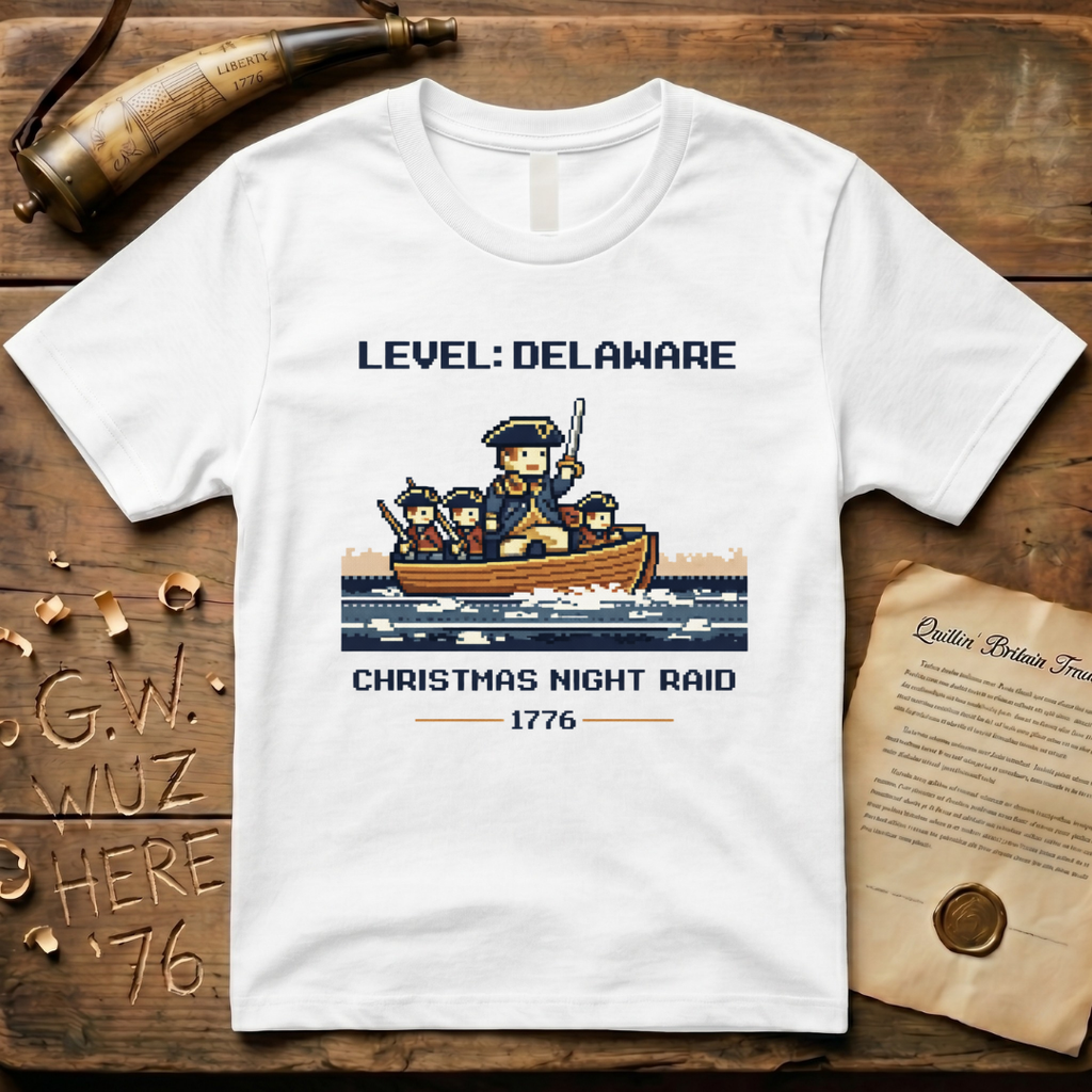 8-Bit Level Delaware River Christmas Night Raid 1776 T-Shirt