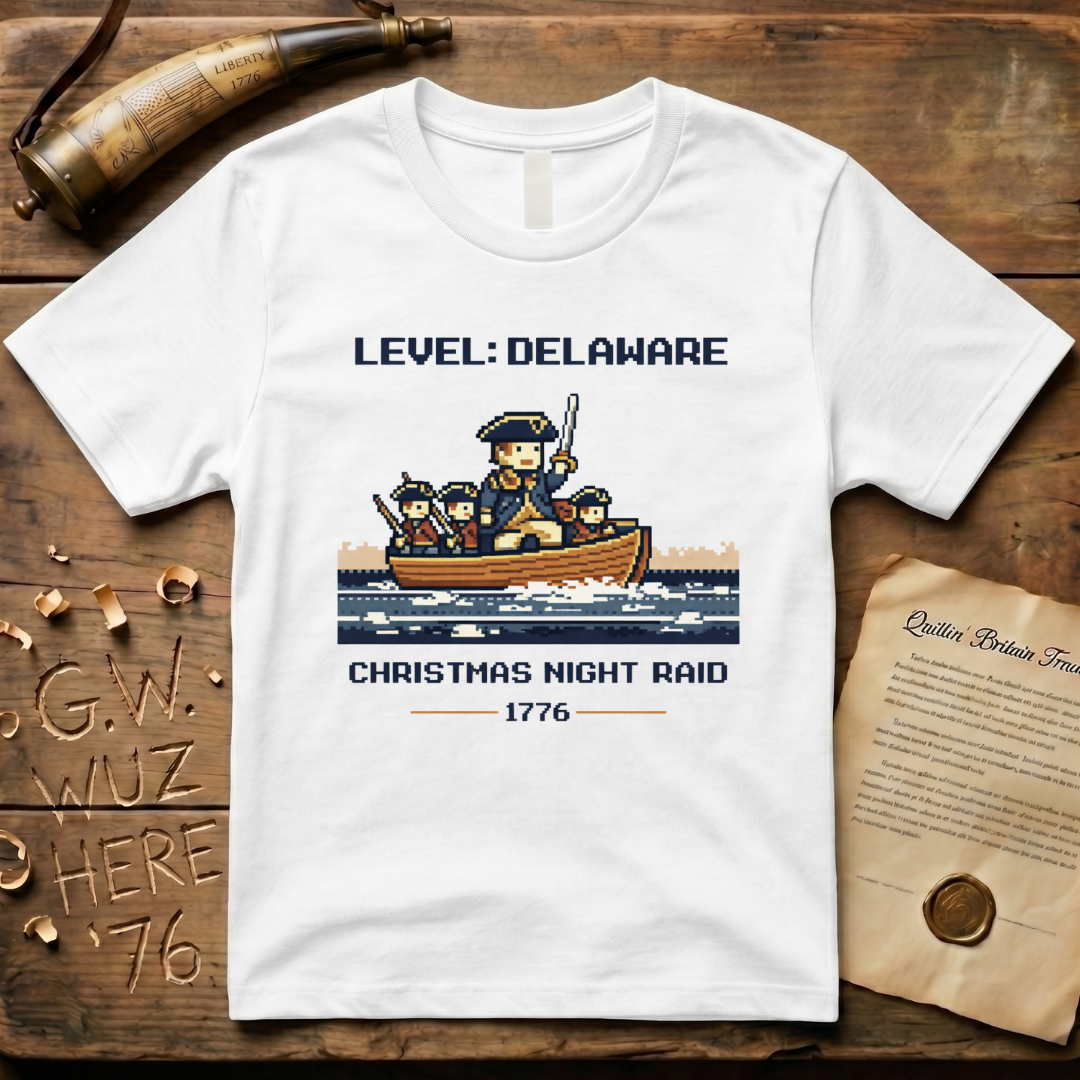8-Bit Level Delaware River Christmas Night Raid 1776 T-Shirt