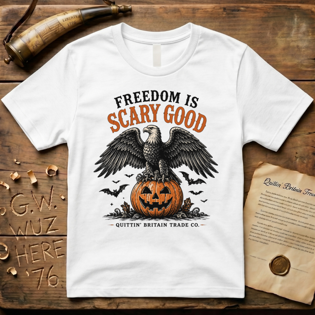 Freedom is Scary Good American Eagle Pumpkin Halloween T-Shirt