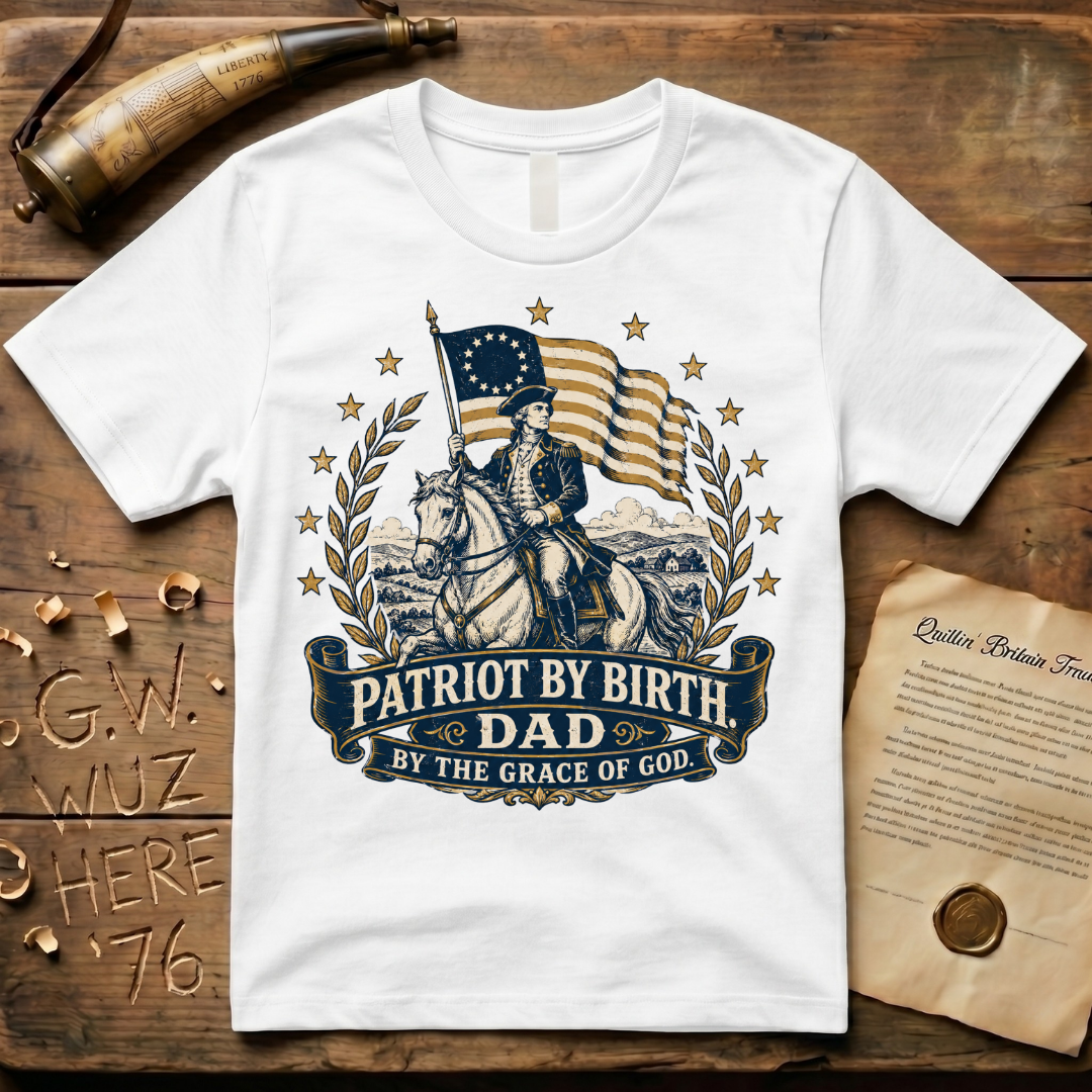 Patriot by Birth, Dad by the Grace of God T-Shirt