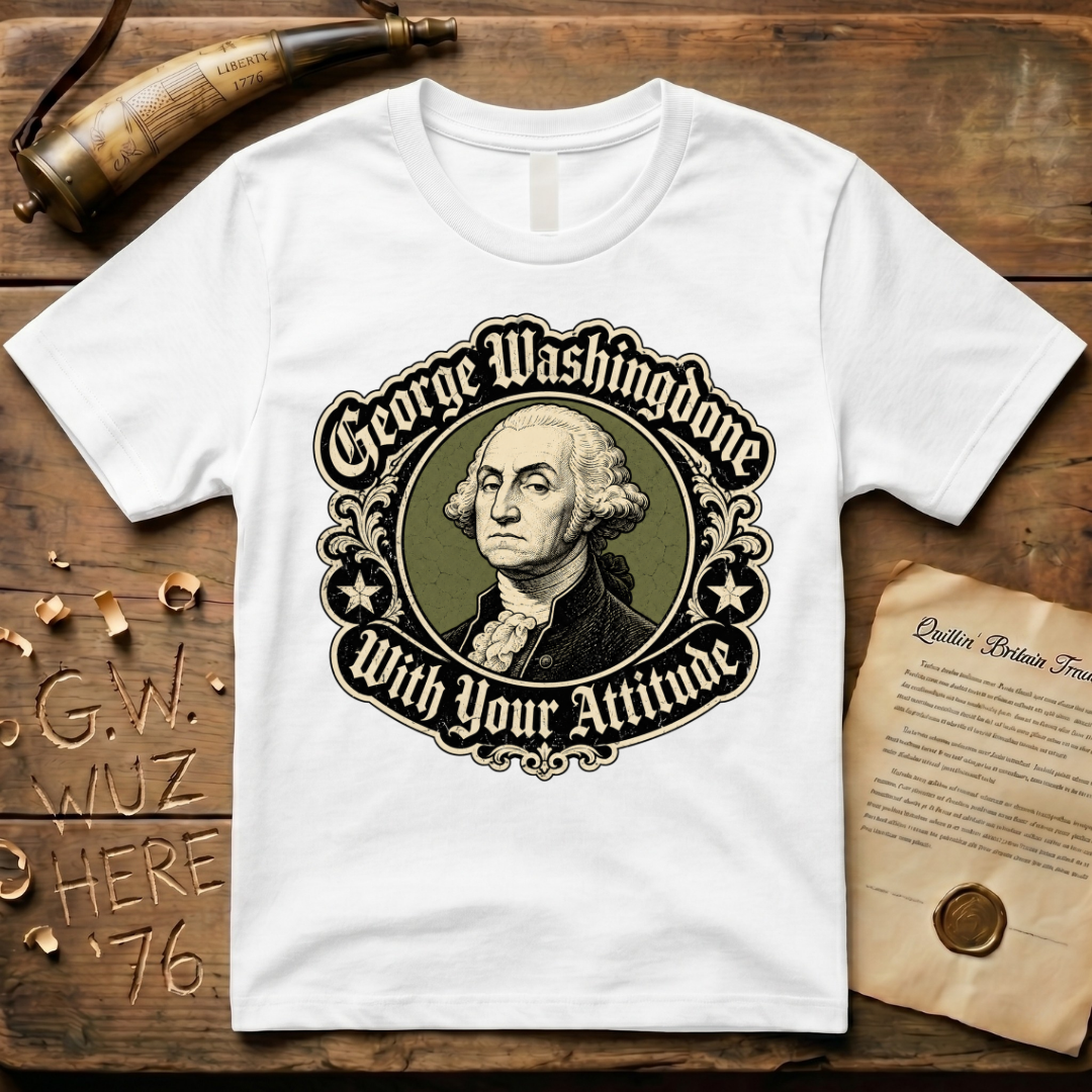 George Washingdone with Your Attitude Shield Design T-Shirt