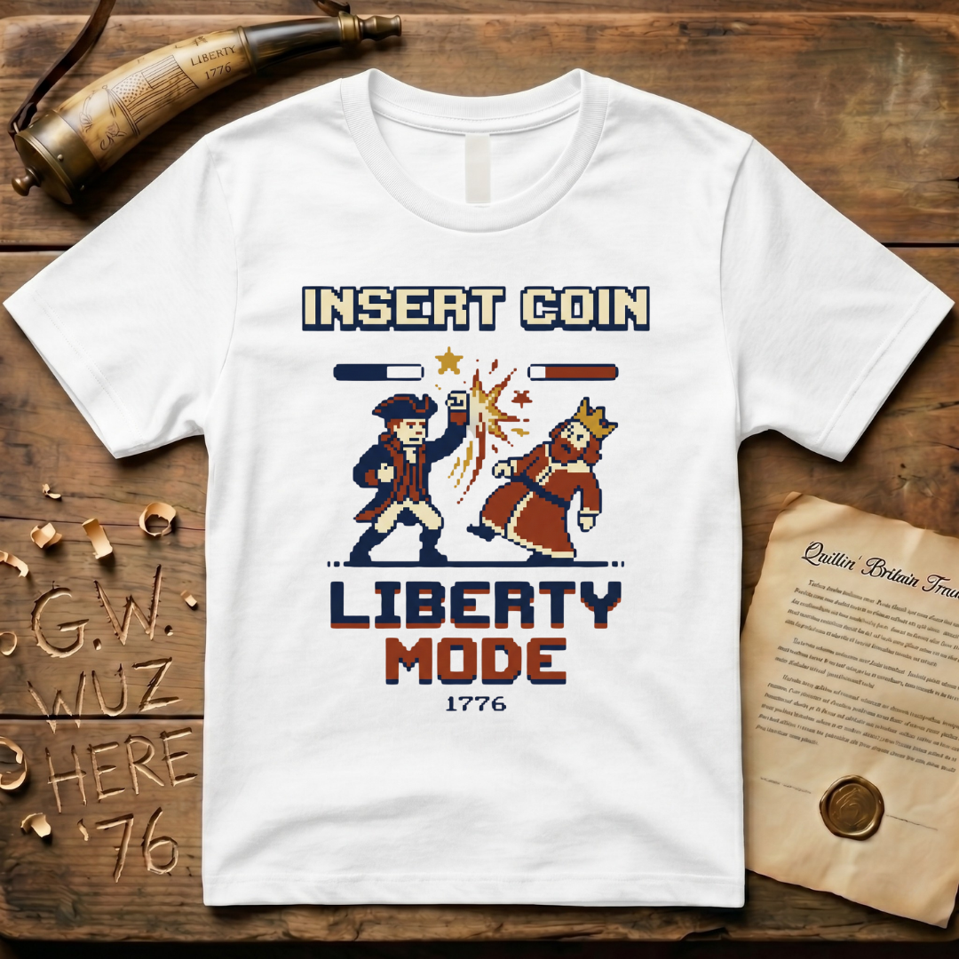 8-Bit Insert Coin Liberty Mode 1776 T-Shirt