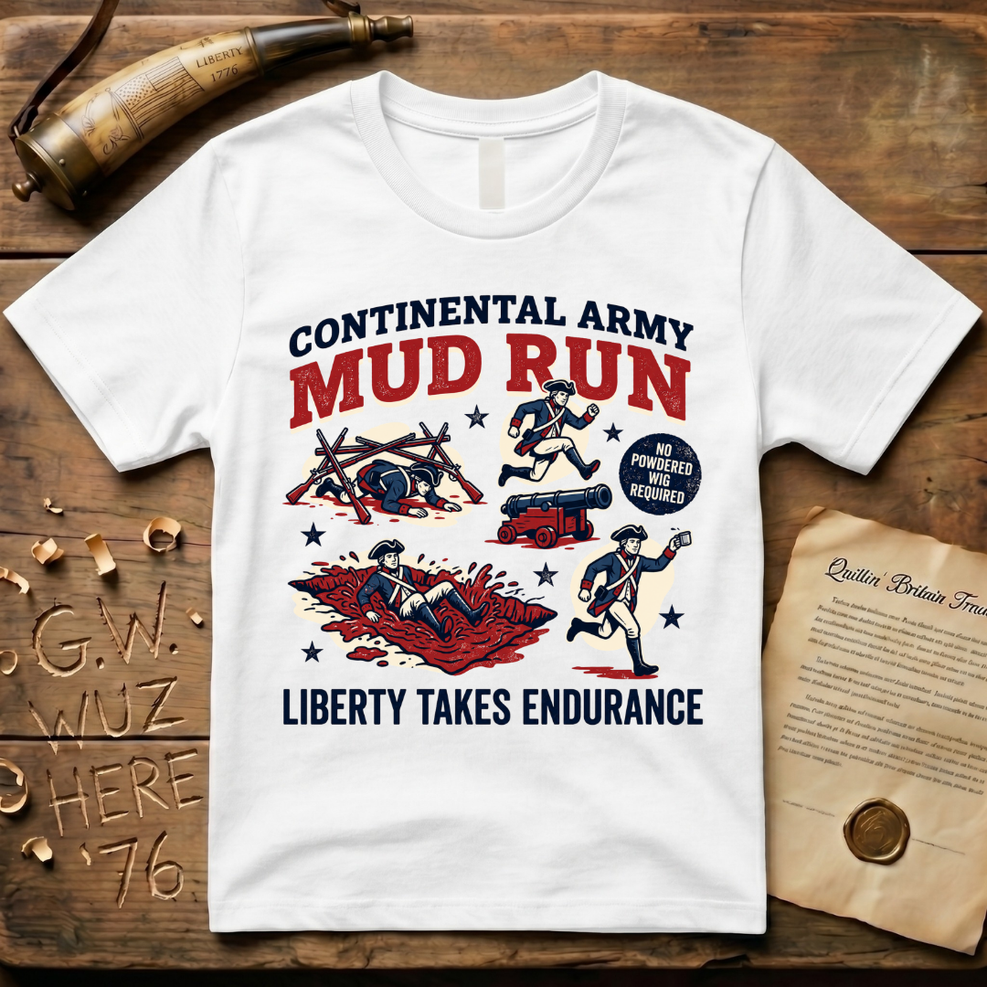Continental Army Mud Run Liberty Takes Endurance T-Shirt