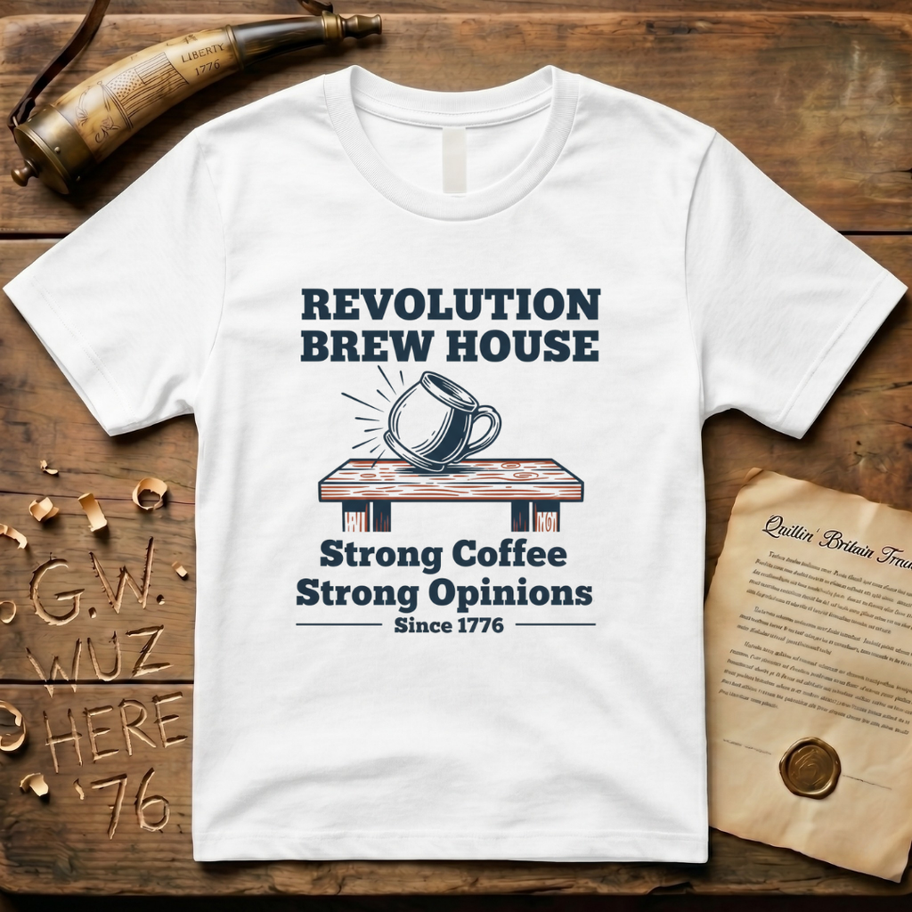 Revolution Brew House - Strong Coffee. Strong Opinions. Minimalist T-Shirt