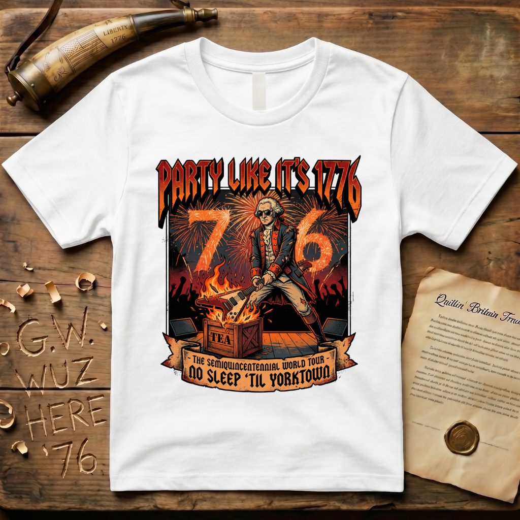 Party Like It's 1776 - The Semiquincentennial World - No Sleep 'Til Yorktown T-Shirt