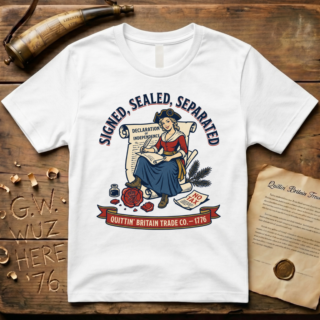 Signed, Sealed, Separated, Strong Colonial Woman T-Shirt
