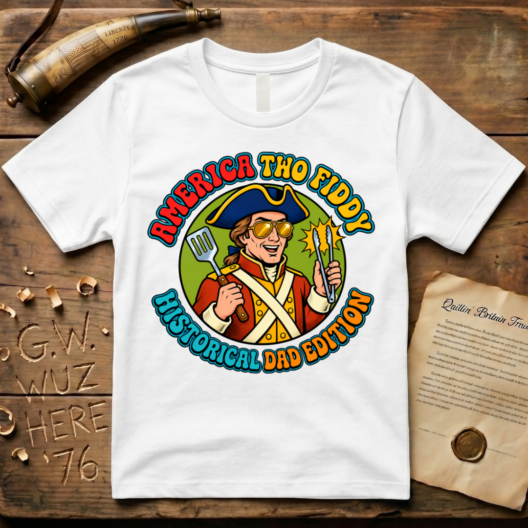 Historical Dad Joke America Two-Fiddy Father's Day Edition T-Shirt