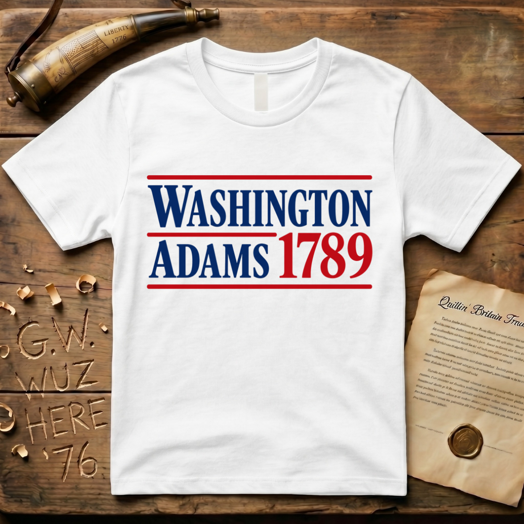 Washington - Adams 1789 Presidential Campaign T-Shirt
