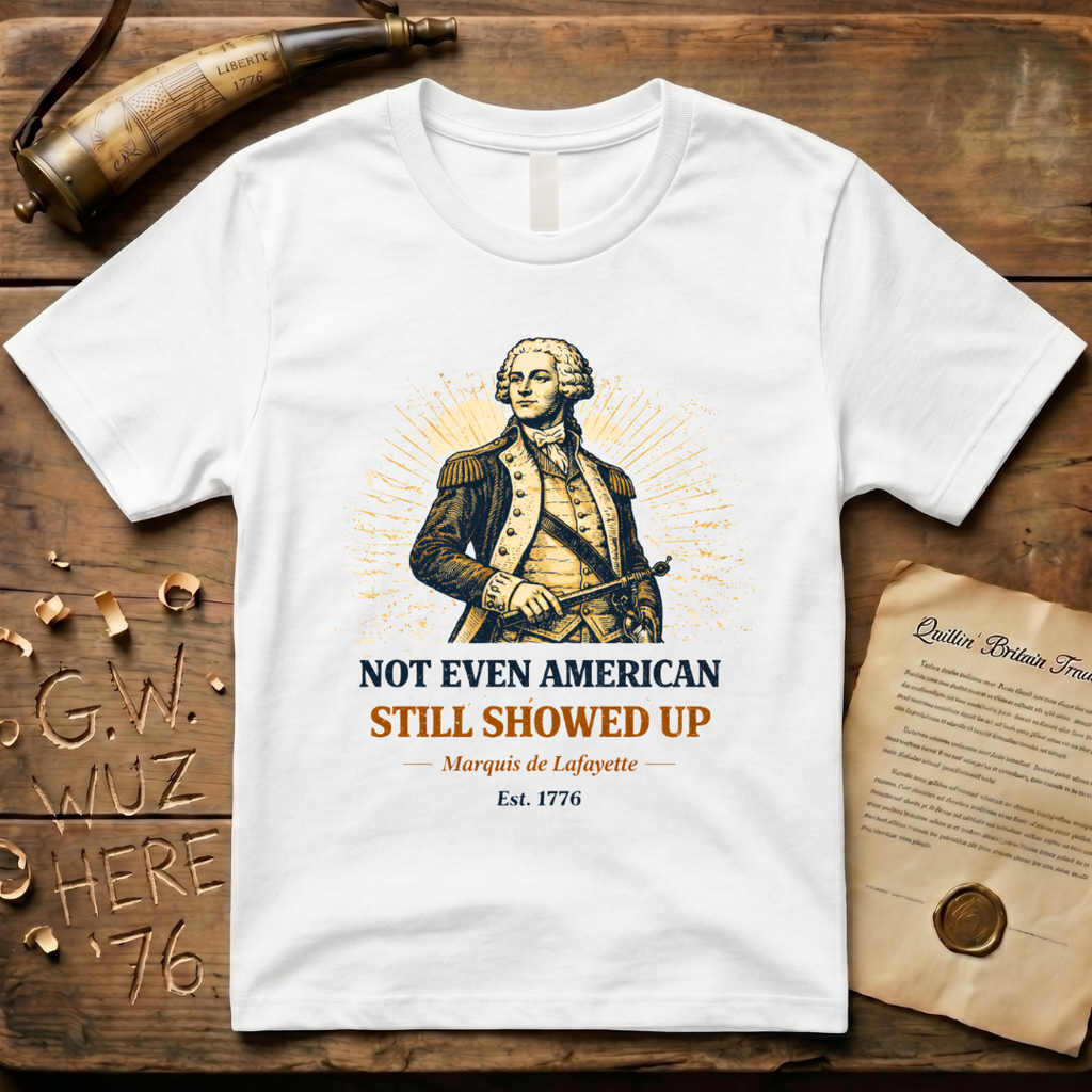 Marquis de Lafayette - Not Even American, Still Showed Up T-Shirt