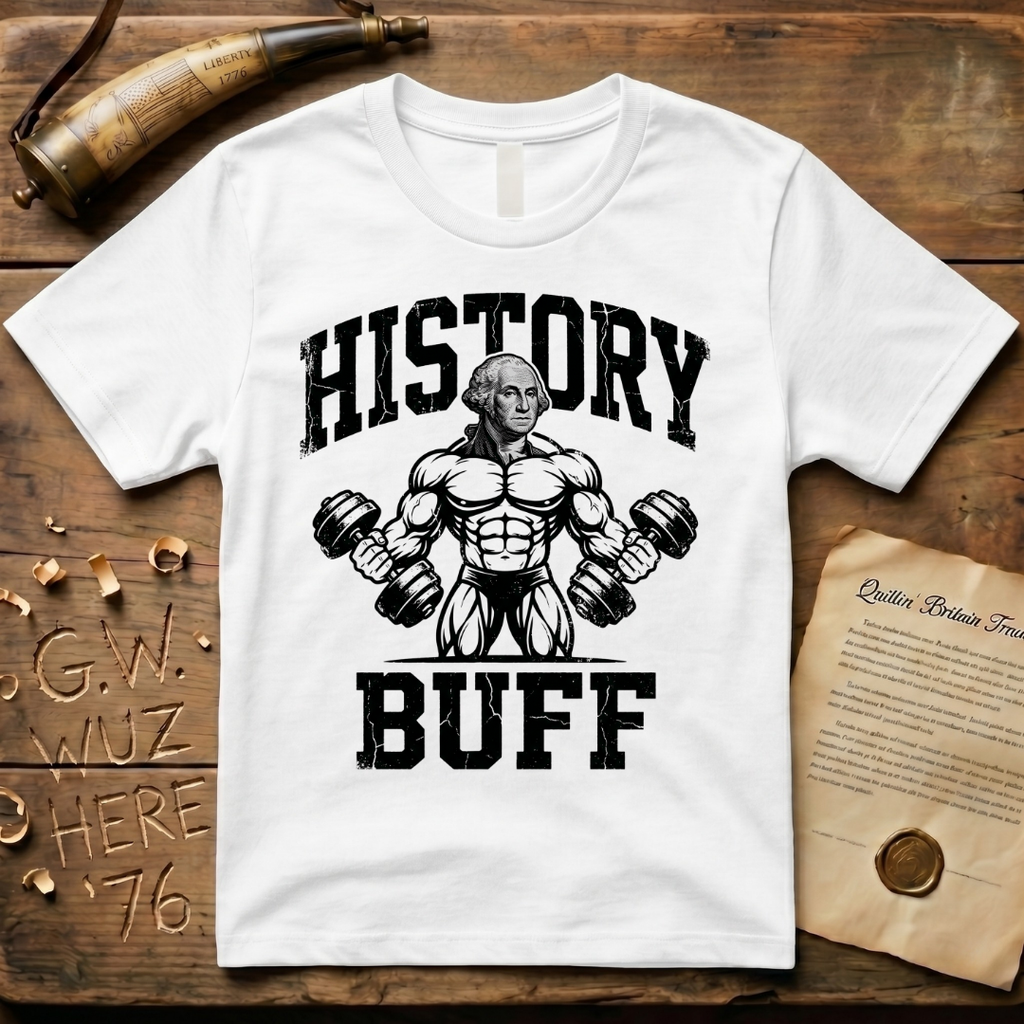 History Buff George Washington Gym Light Design T-Shirt