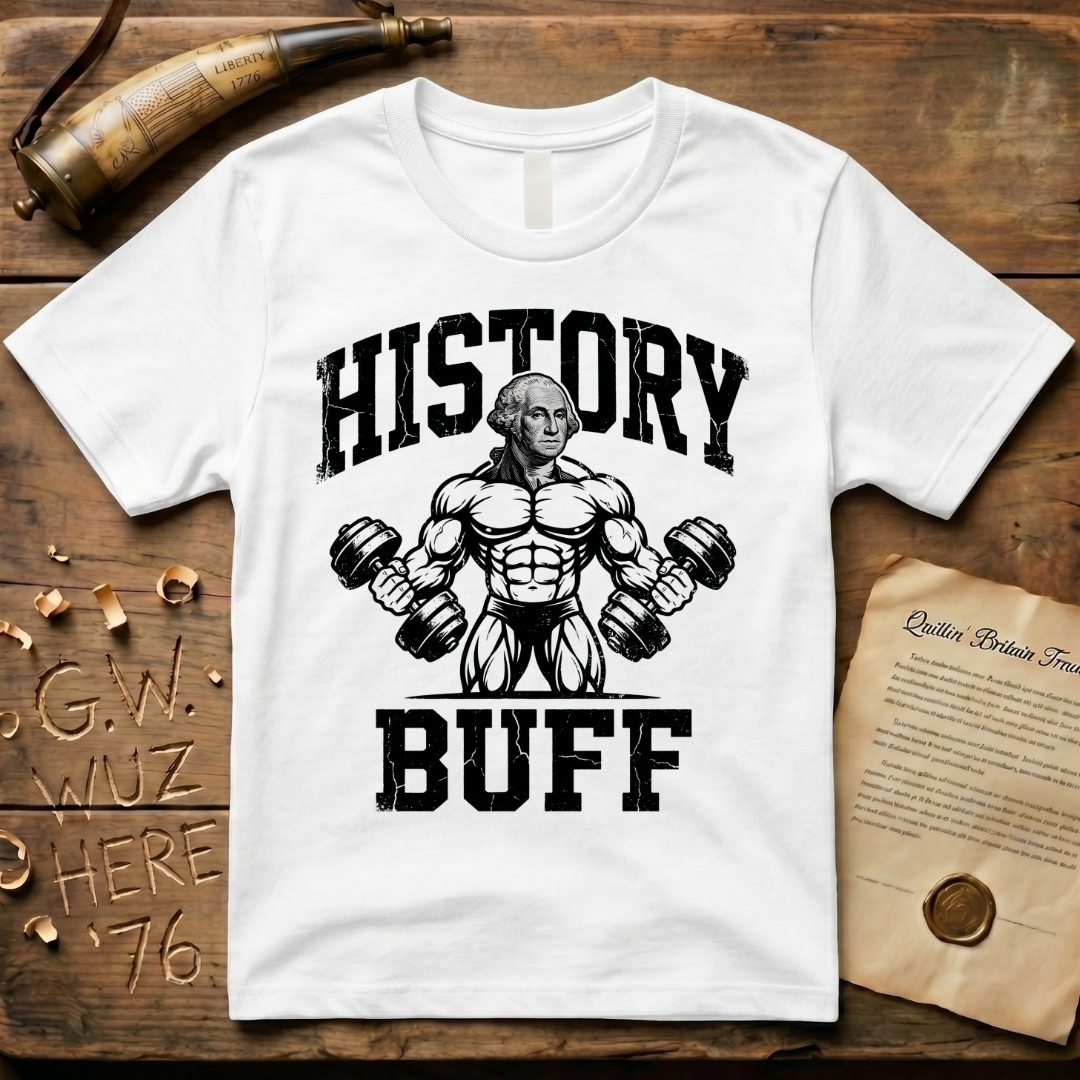 History Buff George Washington Gym Light Design T-Shirt
