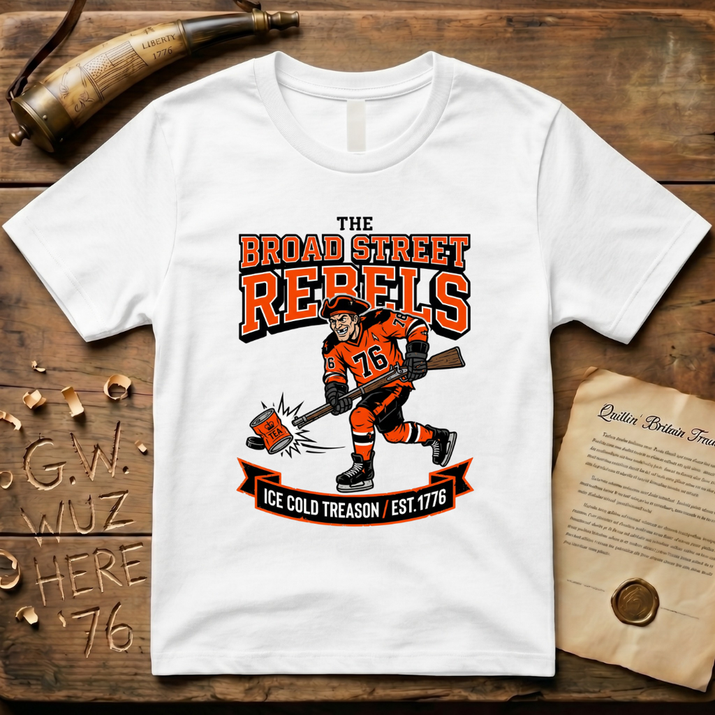 The Broad Street Rebels - Ice Cold Treason 1776 Hockey T-Shirt
